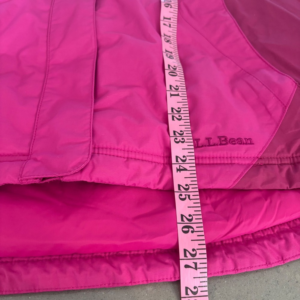 LL Bean Wildcat Ski Jacket Womens XL Pink Burgundy Insulated Hooded Snow Coat - Picture 5 of 10